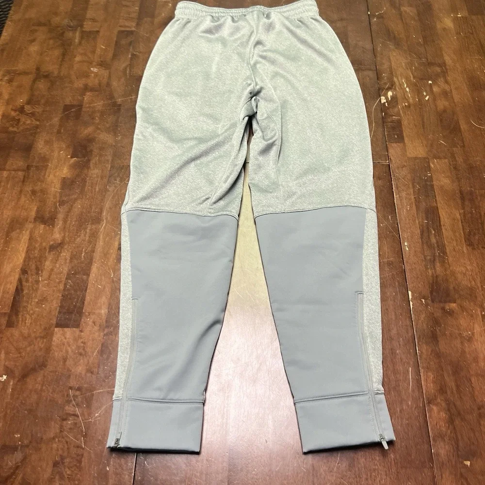 Nike Men's Jogger Large‎ Dri Fit Gym Ankle Zip Holographic Swoosh Zip Padding